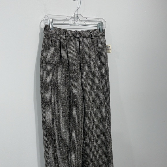 Vintage 1980s Crazy Horse high rise Italian wool pants tapered leg gray - Picture 2 of 16